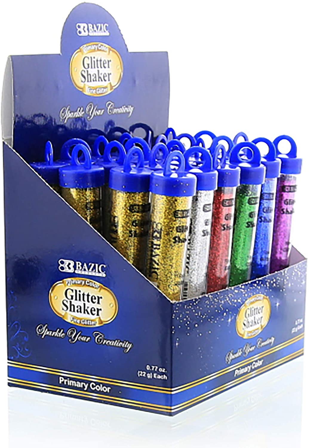 Primary Color Glitter Tubes, Washable Sparkle Non-toxic | 22g/0.77oz