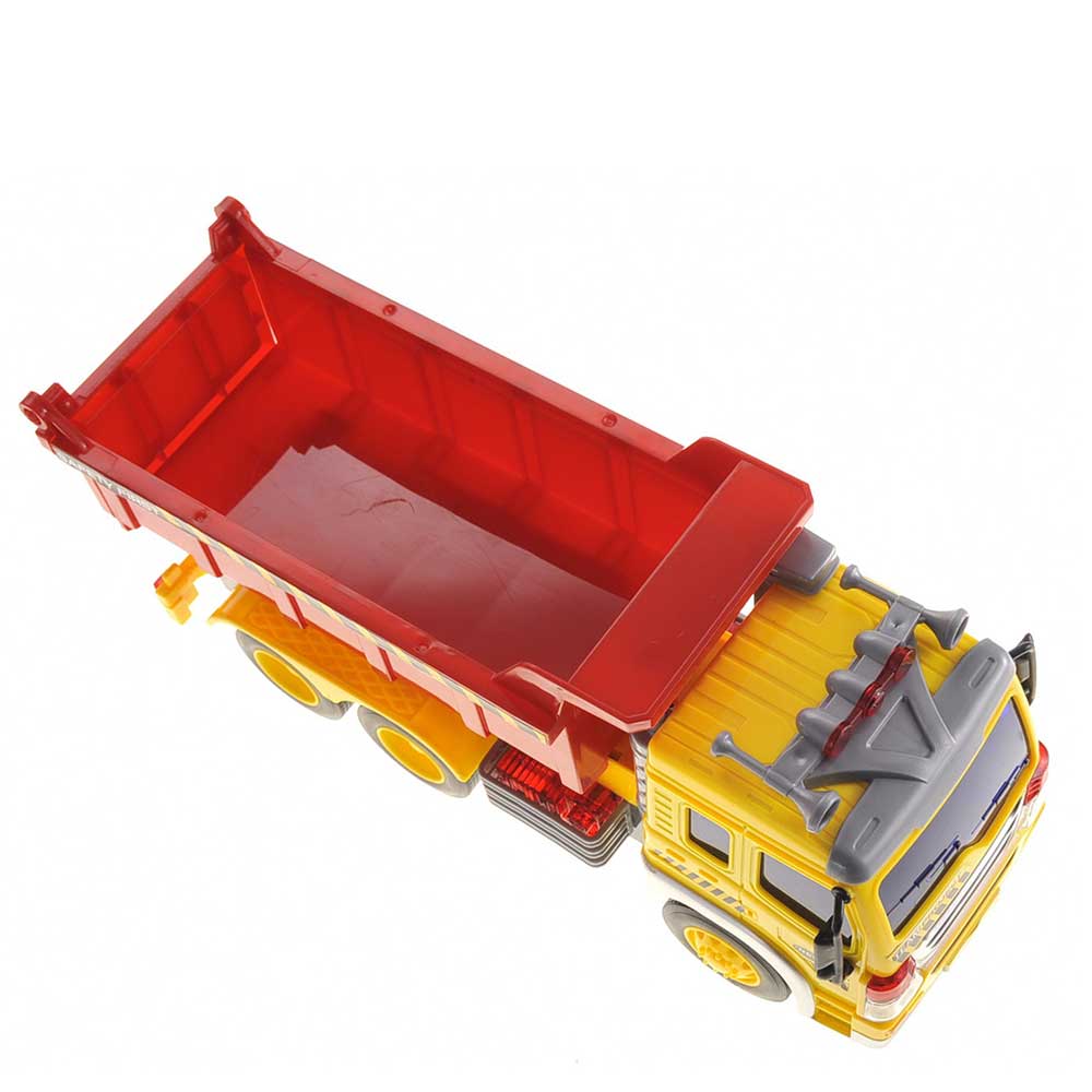 Friction Powered Dump Truck Toy With Lights And Sound