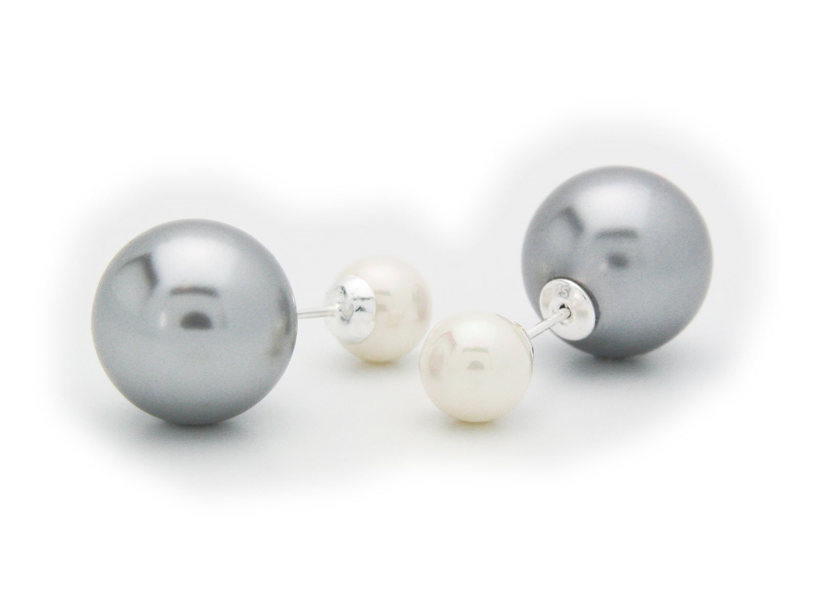 Faux Pearl Double Sided Earrings