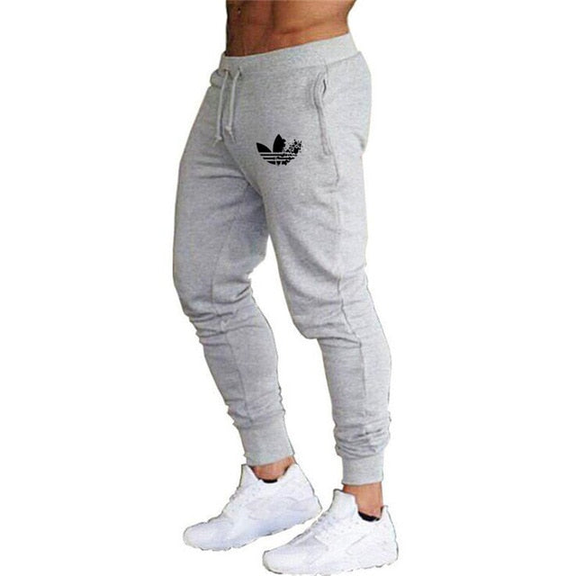 New Fitness Men Joggers Sweatpants Thin Gray Sportswear Jogger Pants Men Casual Trousers Men Gyms Bodybuilding Track Pants