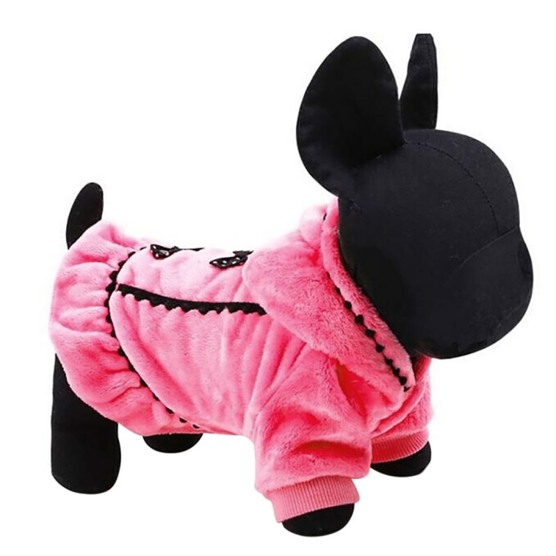 Cute Pet Dog Clothes Red Black Color Dress