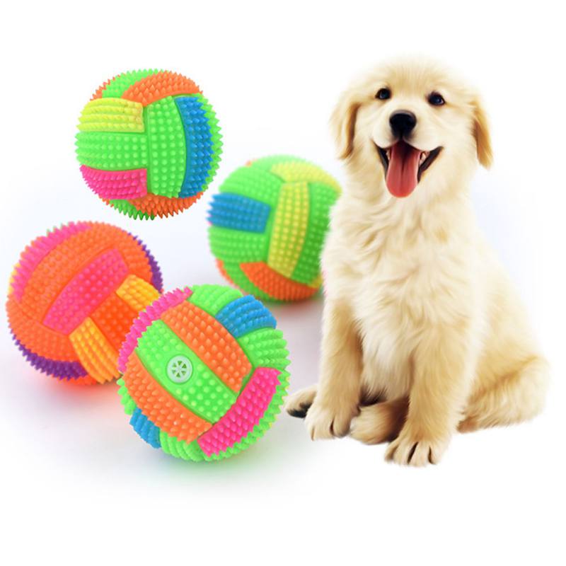 Interactive Elasticity Ball Dog Chew Flash Light Toy