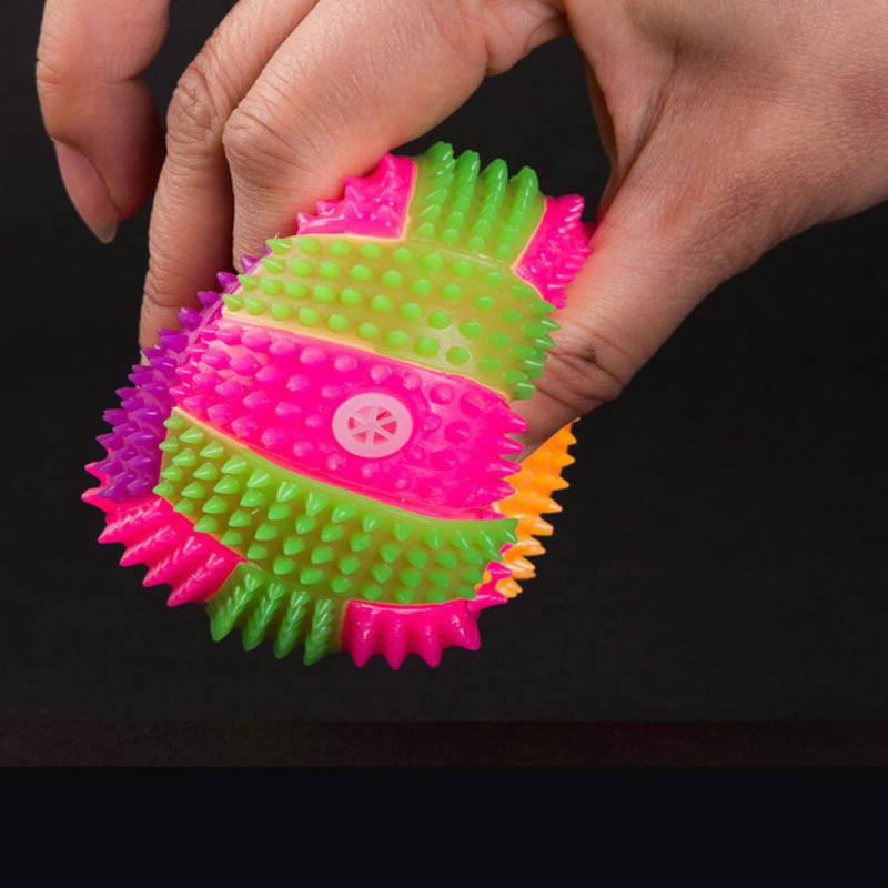 Interactive Elasticity Ball Dog Chew Flash Light Toy