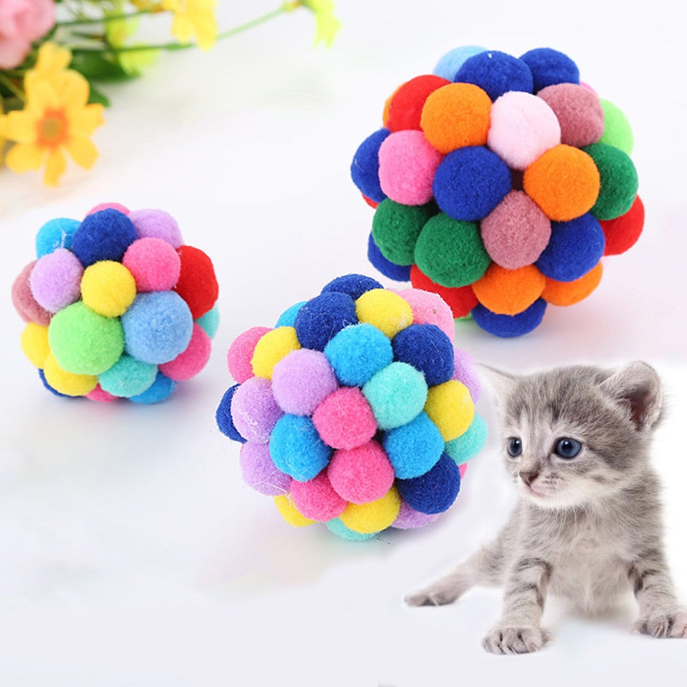 Pet Cat Toy Colorful Handmade Bells