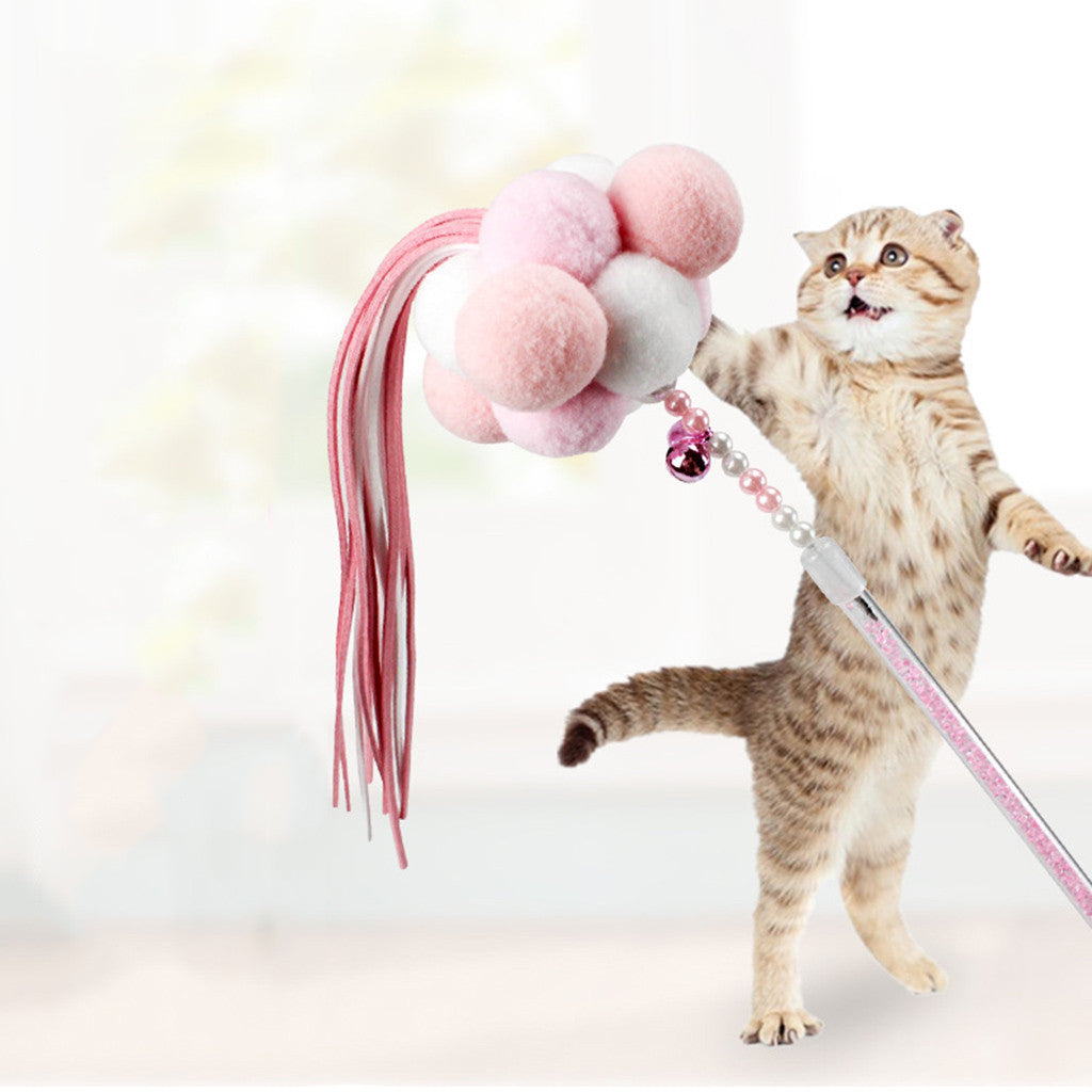 Cat Teaser Wand Toy Stick Feather