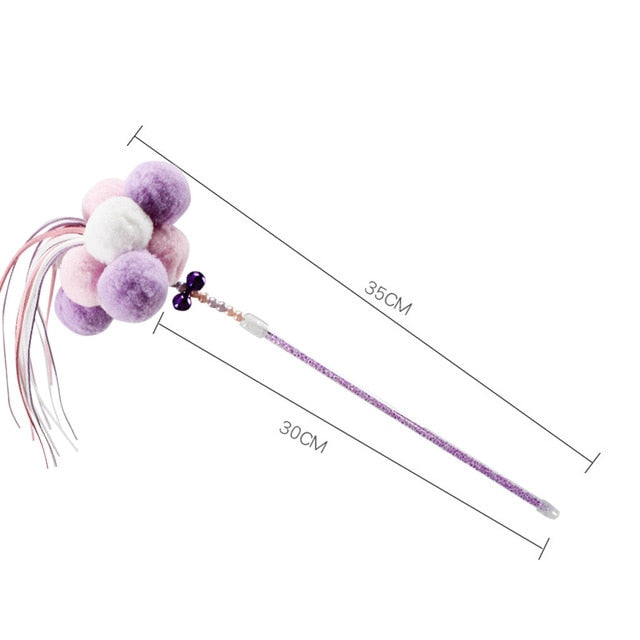 Cat Teaser Wand Toy Stick Feather