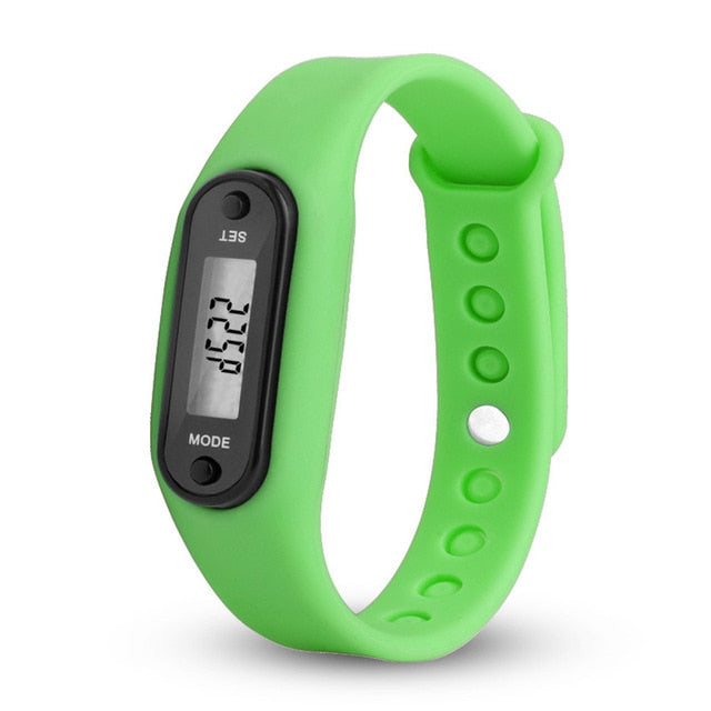 Digital LCD Silicone Watches Pedometer