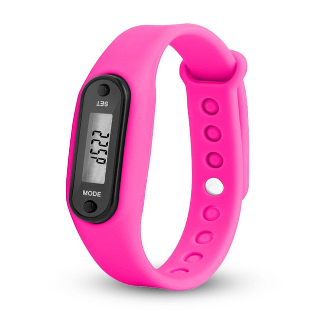 Digital LCD Silicone Watches Pedometer