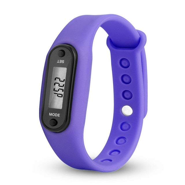 Digital LCD Silicone Watches Pedometer