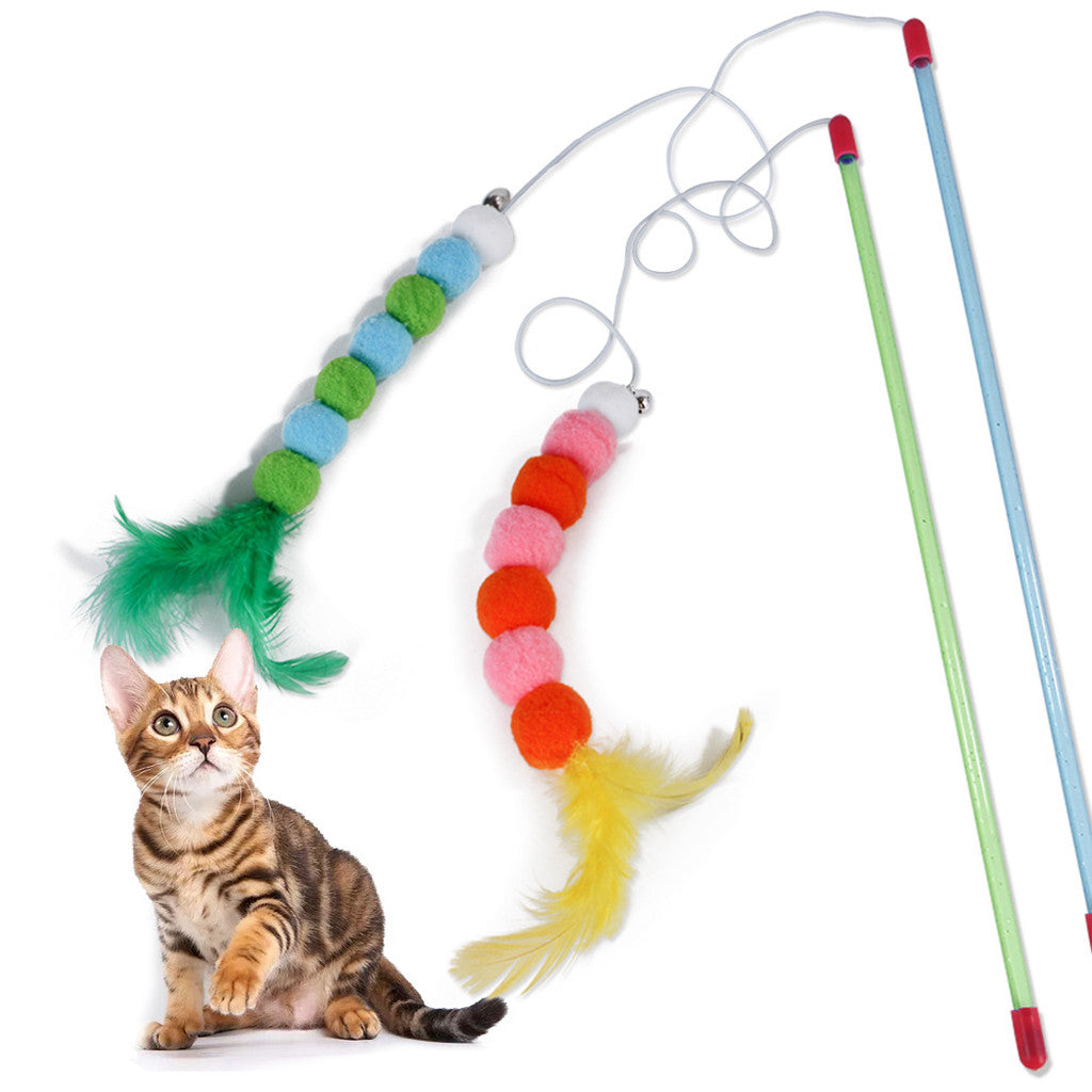 Kitten Cat Toy Interactive Soft Feather And Bell