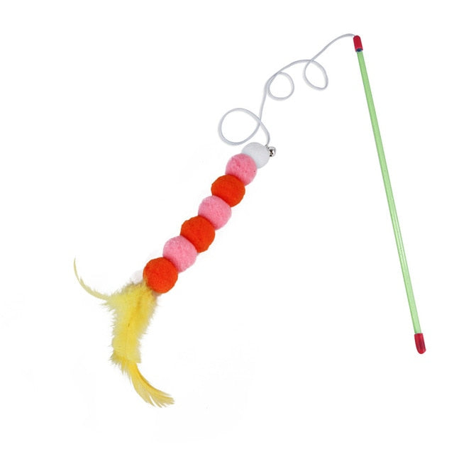 Kitten Cat Toy Interactive Soft Feather And Bell