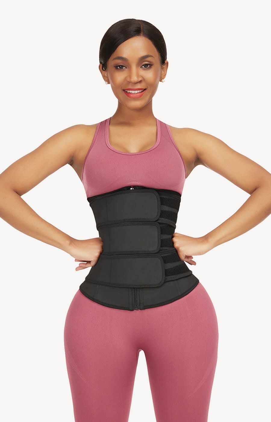 NeoSweat™ Zip Up Triple Belts Waist Trainer