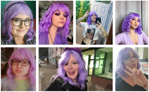 VCKOVCKO Purple Wig