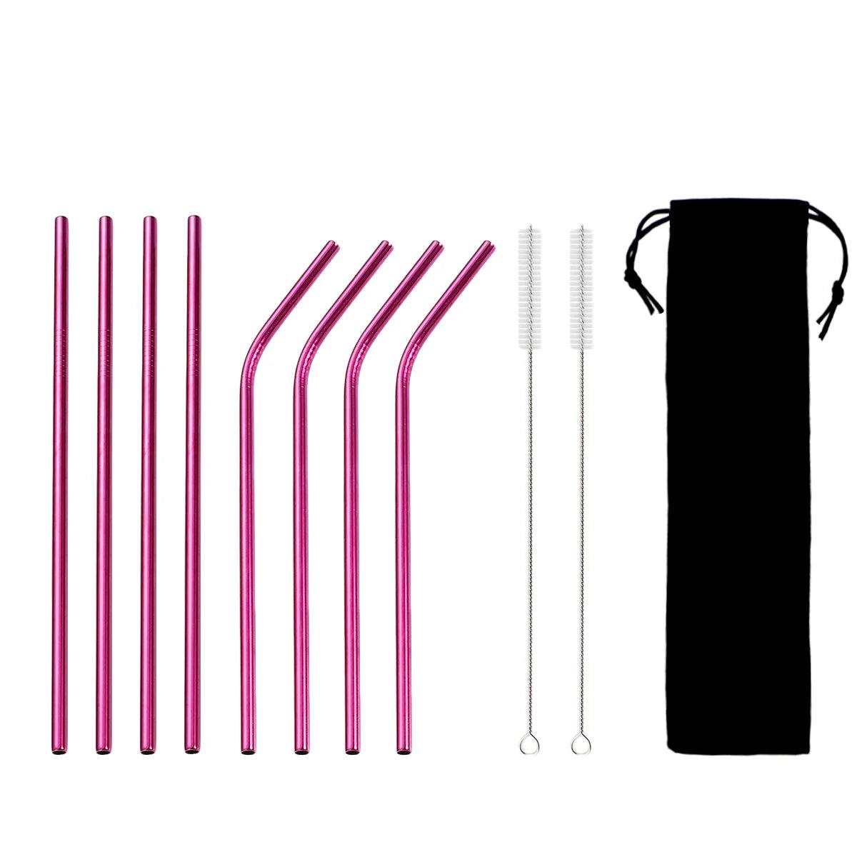 4/8Pcs 304 Stainless Steel Straw
