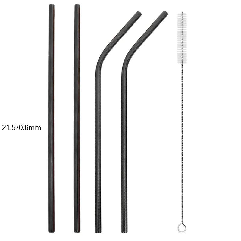 4/8Pcs 304 Stainless Steel Straw