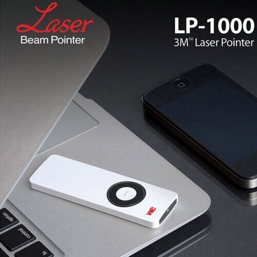 3M LP-1000 Powerpoint PPT Presentation Laser Pointer Ultra Slim Design (White)