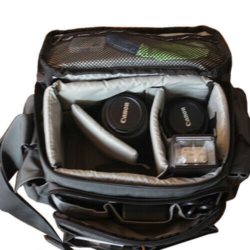 Canon Deluxe Gadget Shoulder Bag (Gray) for Canon EOS Rebel D-SLR Camera Series