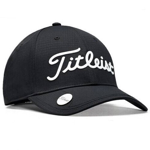 Titleist Performance Ball Marker Golf Cap Hat Adjustable (Black)