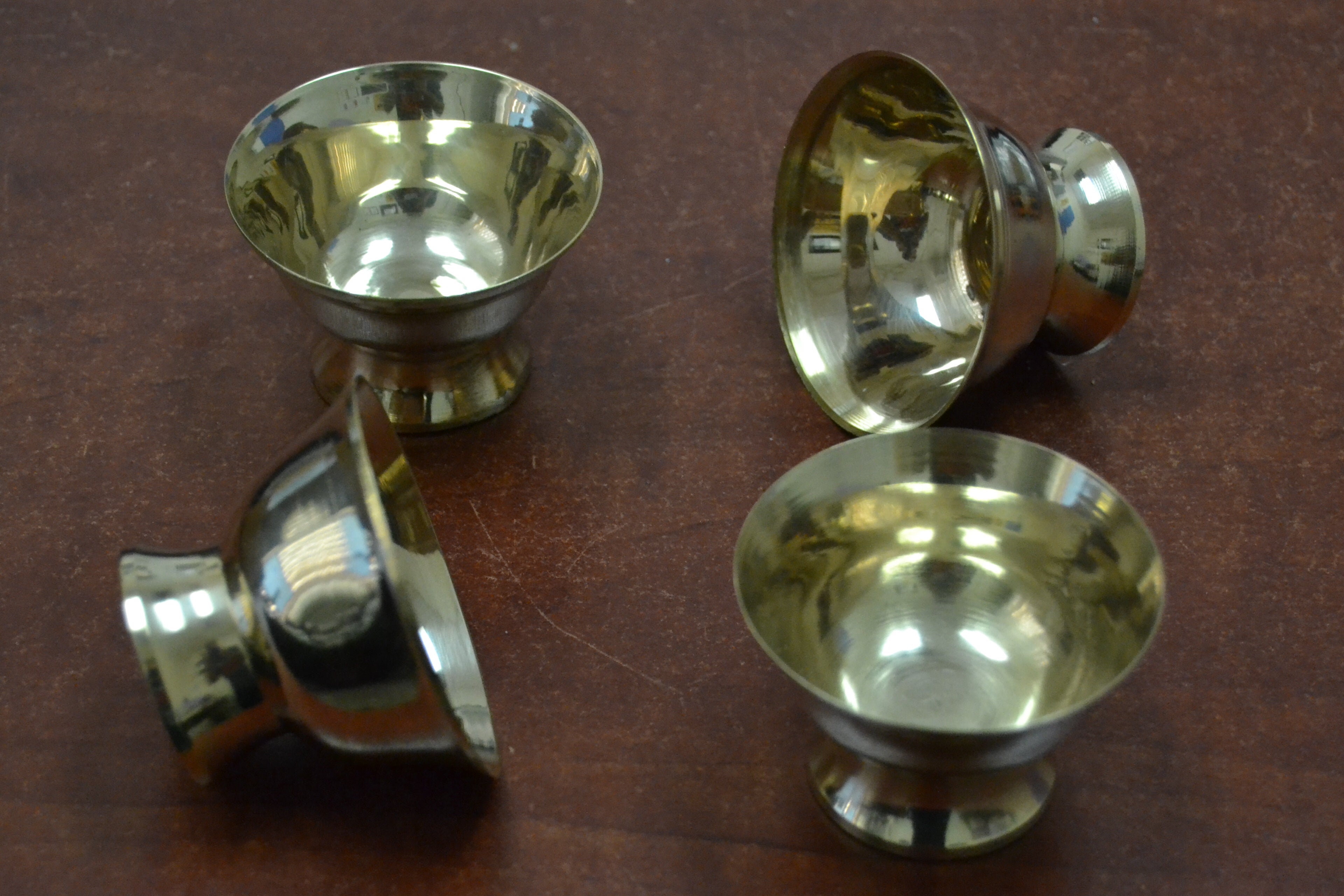 4 Pcs Handmade Brass Incense Burner Holder 2 1/4
