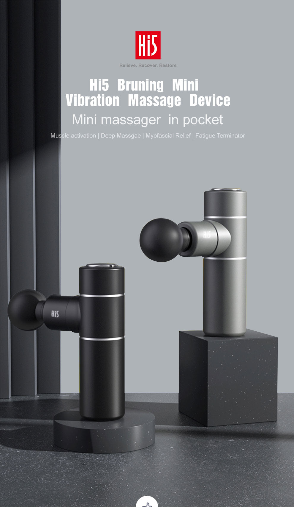 Bruning Mini Massage Gun Device Percussion