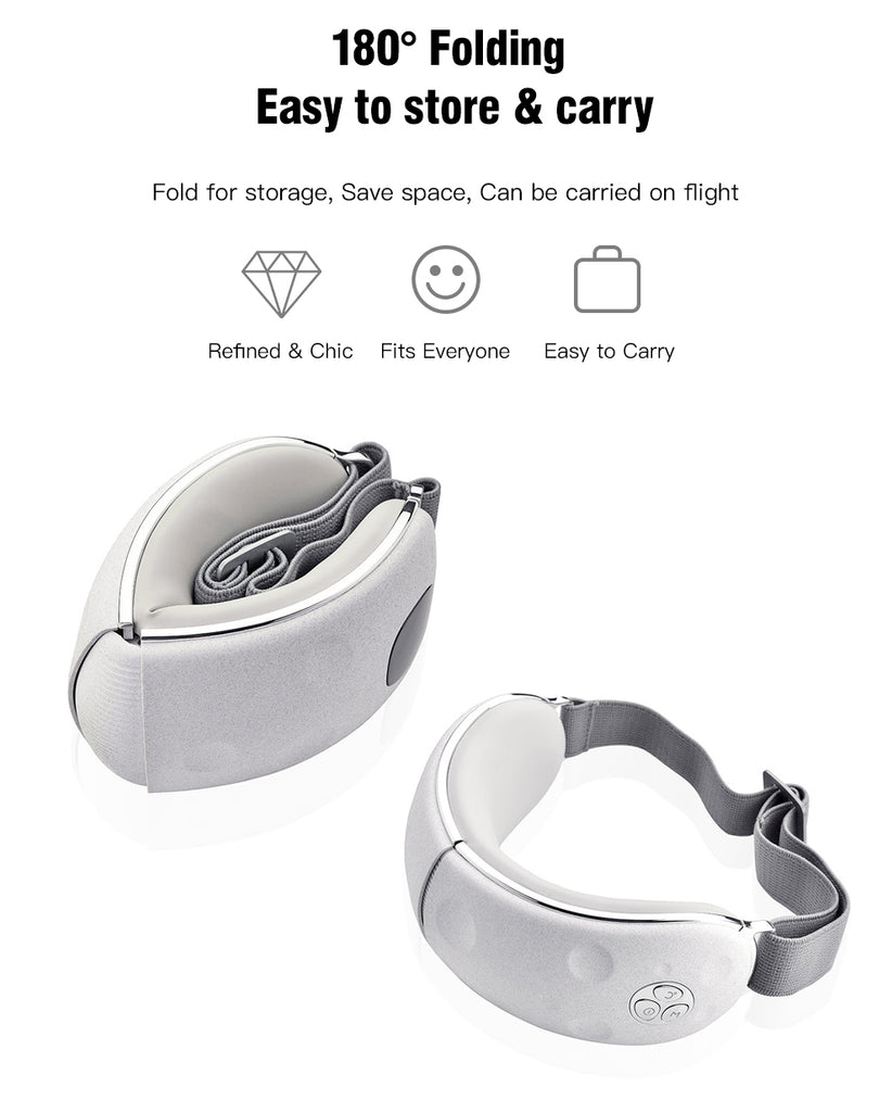 Hi5 Moon Face Bluetooth 3D Eye Massager w/ 3-Layer Airbag, Bluetooth & Music and LCD Display
