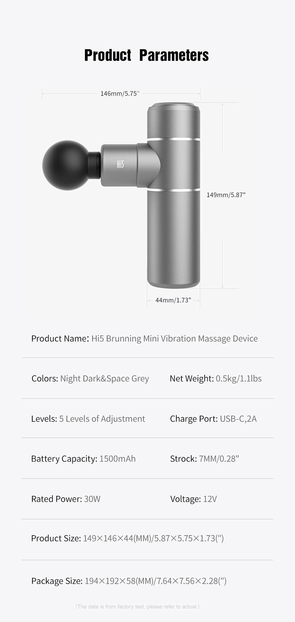 Bruning Mini Massage Gun Device Percussion