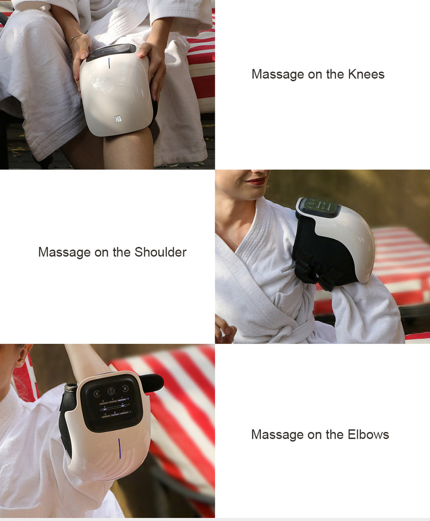 Hi5 Hertz Electric Heated Vibrating Knee Massager for Pain Relief, Vibration Circulation and Relaxation