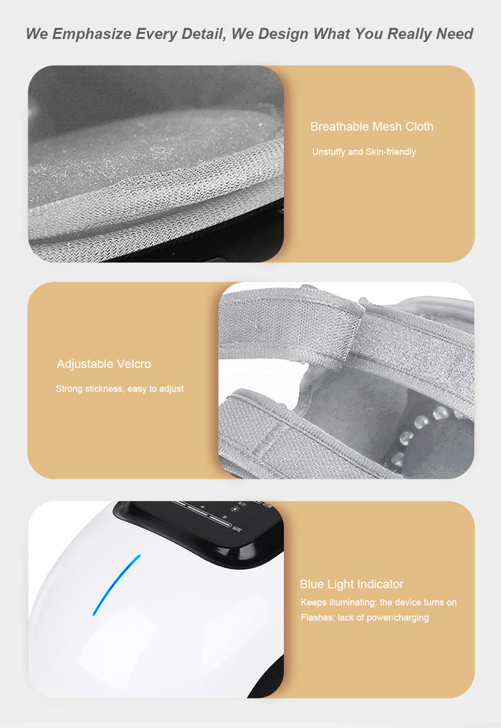 Hi5 Hertz Electric Heated Vibrating Knee Massager for Pain Relief, Vibration Circulation and Relaxation