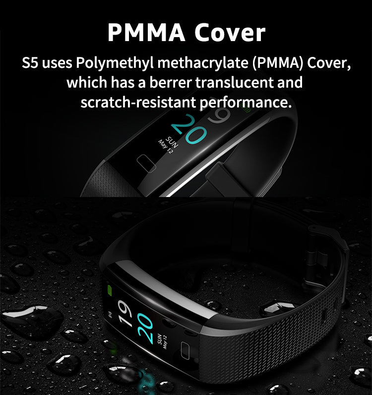 Hi5 S5 Fitness Tracker Watch with IP68 Waterproof, 16 Sports Modes, Activity Tracker with Heart Rate, Sleep Monitor, Sedentary Reminder, Calorie Counter, and Notification Reminder