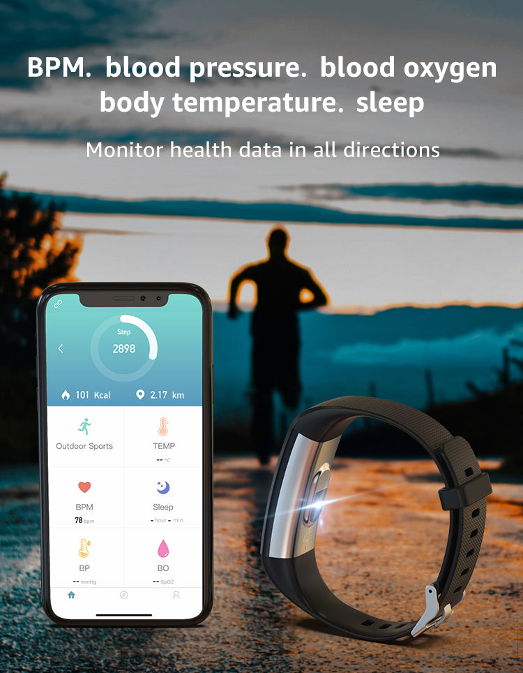 Hi5 S5 Fitness Tracker Watch with IP68 Waterproof, 16 Sports Modes, Activity Tracker with Heart Rate, Sleep Monitor, Sedentary Reminder, Calorie Counter, and Notification Reminder