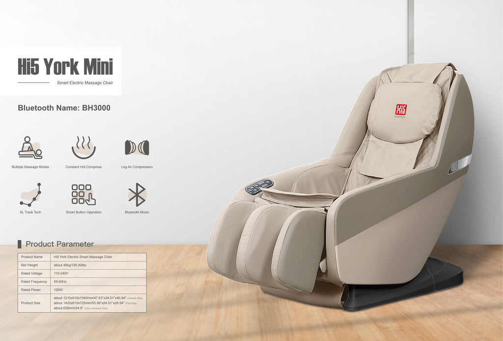 Hi5 York Electric Shiatsu Zero Gravity Full Body Mini Massage Chair