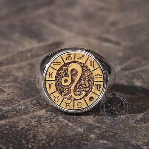 Leo Stainless Steel Ring- Gthic.com - Blog