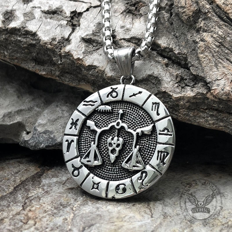 Libra Stainless Steel Pendant- Gthic.com - Blog