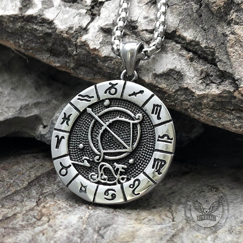 Sagittarius Stainless Steel Pendant- Gthic.com - Blog