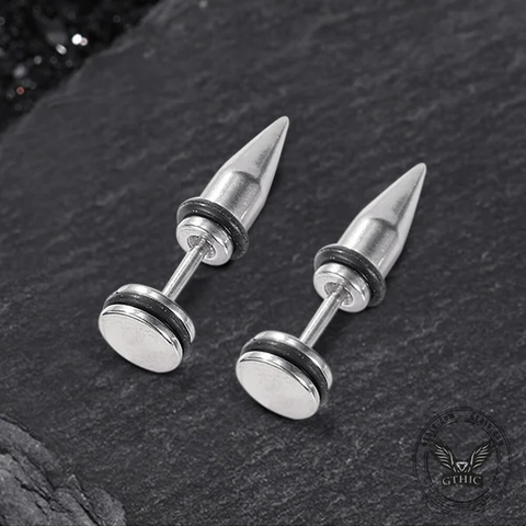 MINIMALIST CONICAL STAINLESS STEEL EAR STUDS