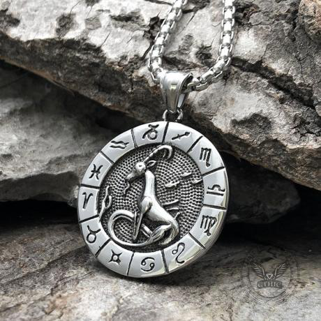 Capricorn Stainless Steel Pendant- Gthic.com - Blog