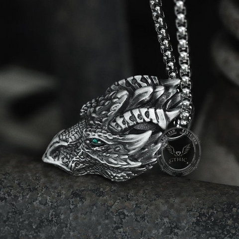 SILVER DRAGON PURE TIN NECKLACE - Gthic.com - Blog