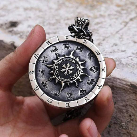 12 Constellation Stainless Steel Pendant- Gthic.com - Blog