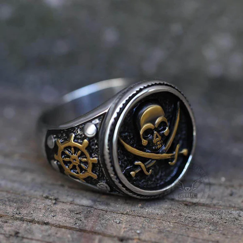 Skulled Meaning|men's Gothic Skull Ring - Punk Rock Zinc Alloy Cocktail Ring