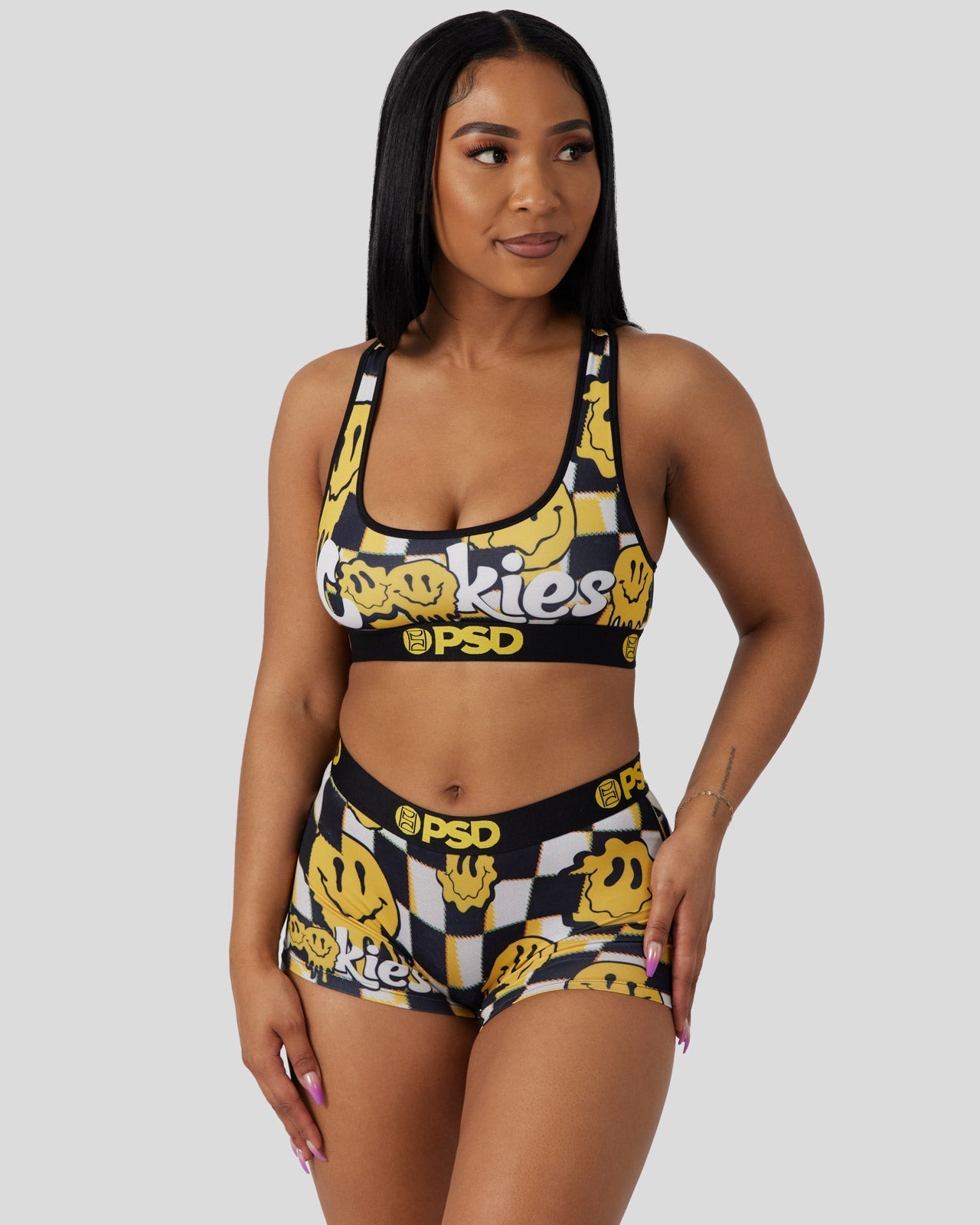 Women PSD Cookies Smiles Sports Bra