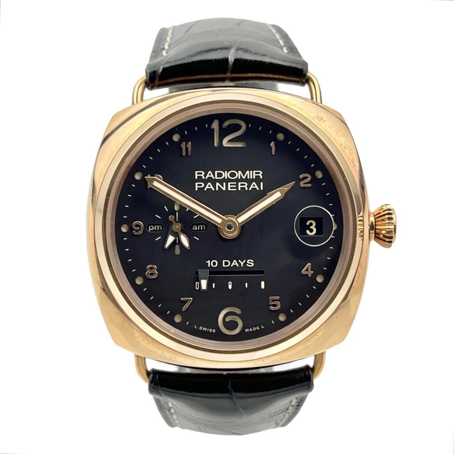 Panerai Radiomir Automatic 45mm Brown Dial 18k Rose Gold PAM00497 W/ Box