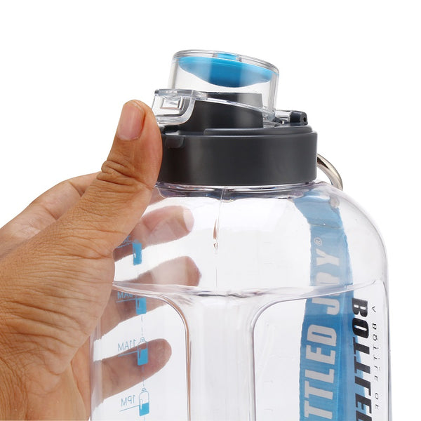 Food safe half gallon large water bottle with rope