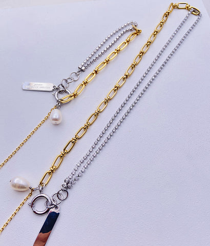 "Change" Pearl Diamond Necklace