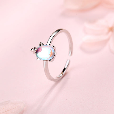 "Rainbow Unicorn" Sterling Silver Ring