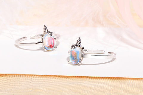 "Rainbow Unicorn" Sterling Silver Ring