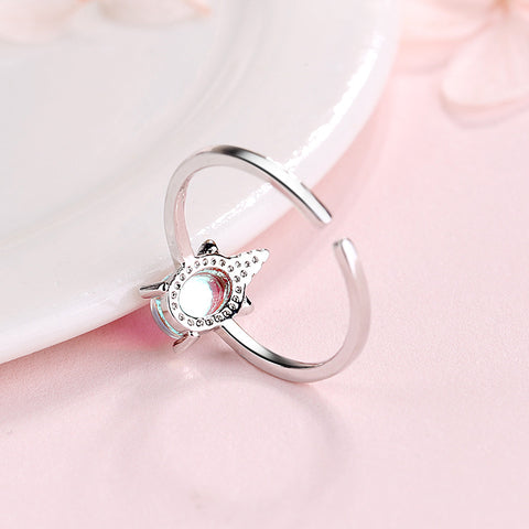 "Rainbow Unicorn" Sterling Silver Ring