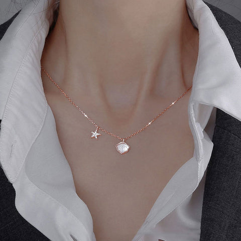 Summer Beach Sterling Silver Shell Necklace
