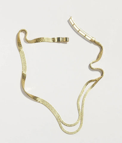 "Approach" Gold Plating Choker Necklace