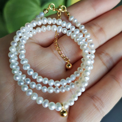 "Beauty of Nature" Pearl Silver Necklace