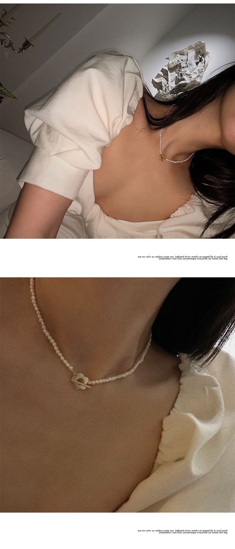 Natural Pearl Flower Choker Necklace